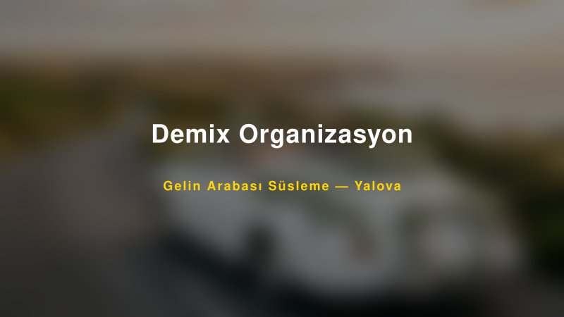Demix Organizasyon ile Trend Gelin Arabası Yazıları ve Konseptleri